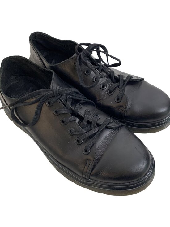 Dr. Martens Dante Mens 10 Lady 11 Sneaker Oxford Black Leather Shoes GUC Raw main image 6